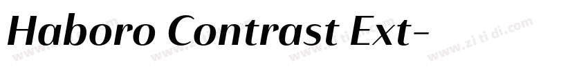 Haboro Contrast Ext字体转换